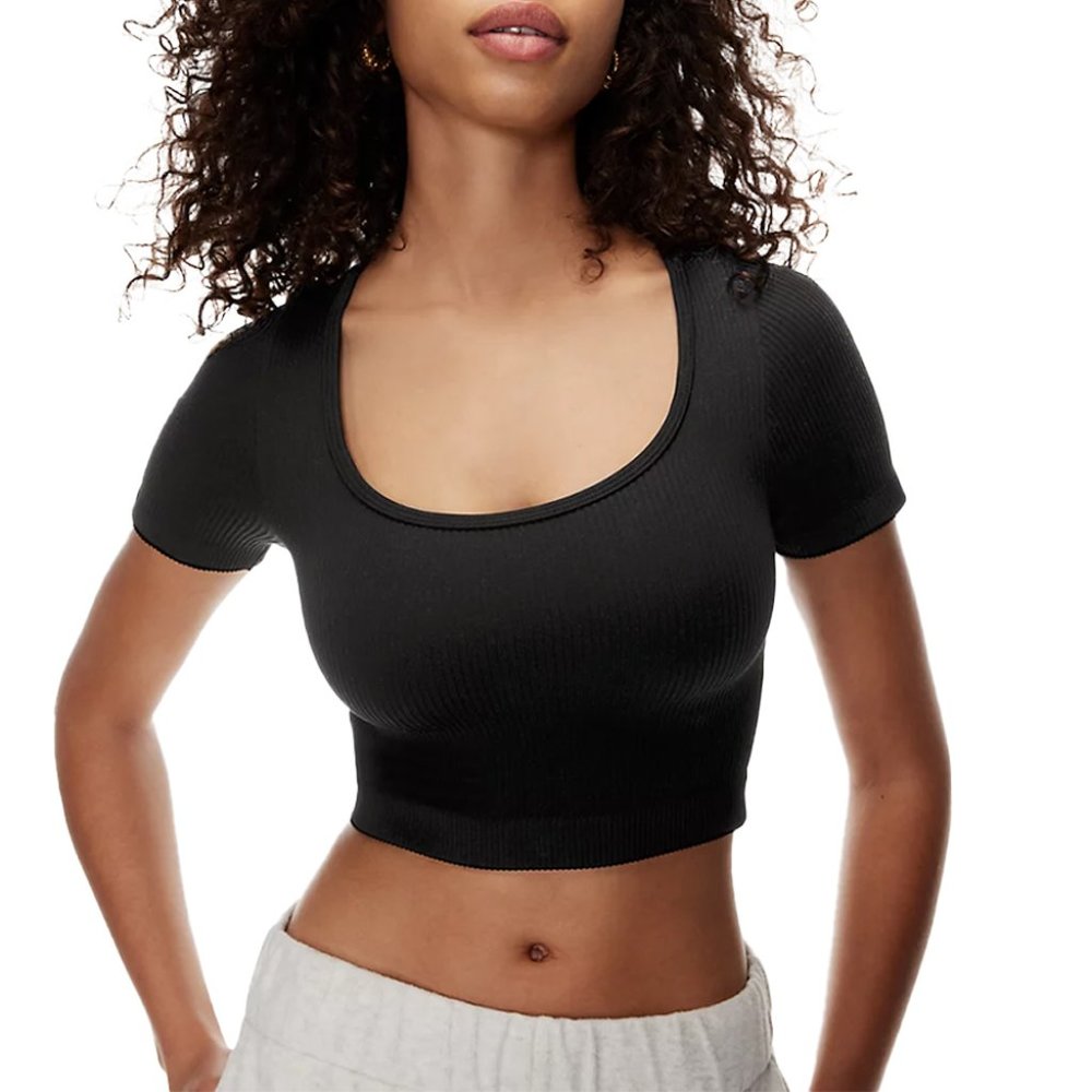 Aritiza The Group by Babaton Flow Seamless Scoopneck T-shirt, Black, Small